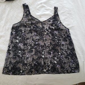 NwT Mblm Sz 2x 🌹 sheer Roses  low back dressy tank